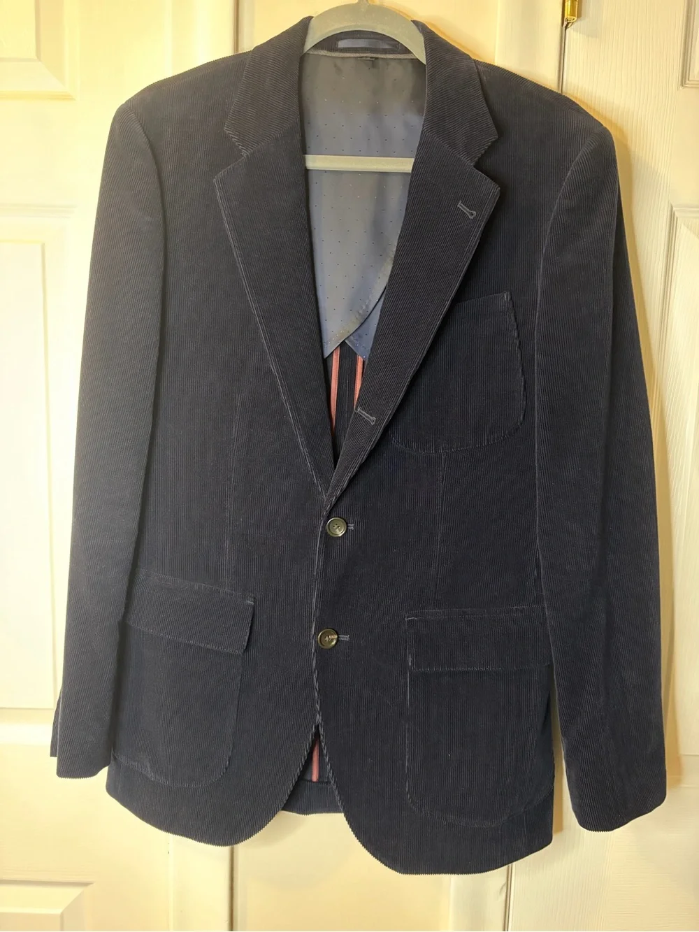 J.Crew Ludlow Fielding Blazer Jacket Men's 36R Navy Blue Corduroy A9182 (NWOT)